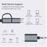 2 In 1 OTG Adapter Micro USB/Type-C To USB 3.0 Fast Transfer Cable Nylon Braid Data Cord For Smart Phones Tablet U Disk