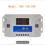 12V-24V PWM Solar Charge Controller with LCD Color Display for Solar and Wind Energy Systems