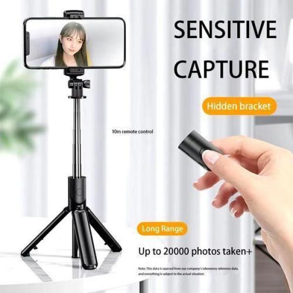 Bluetooth Selfie Stick Tripod + Fill Light + Shutter Remote