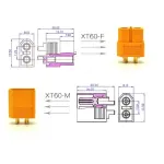 V-Tie Xt60 Bullet Plugs Male And Female Connectors